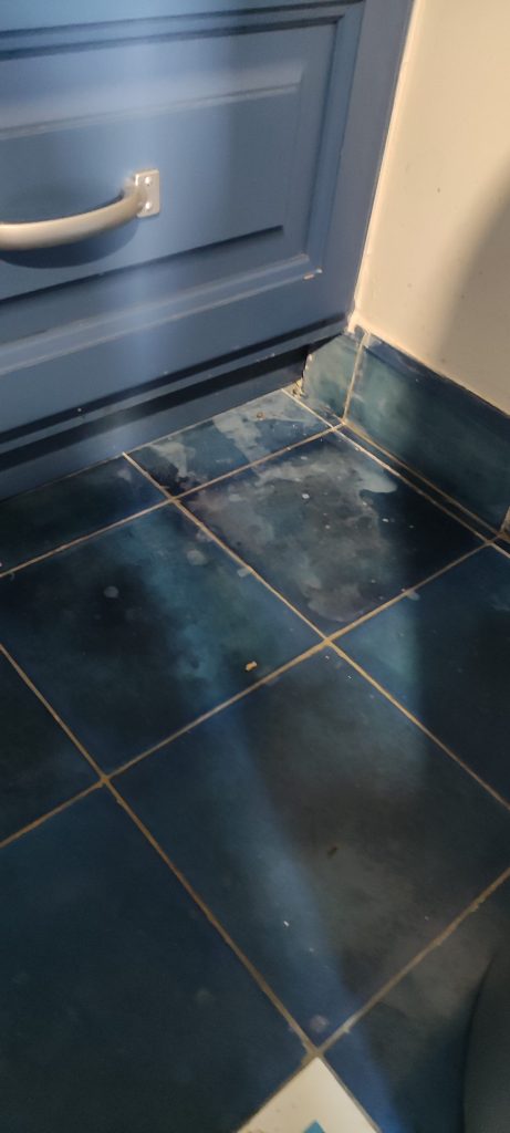 Carreaux de ciment tachés par le vignaigre à Saint-Florent par Caps-2B