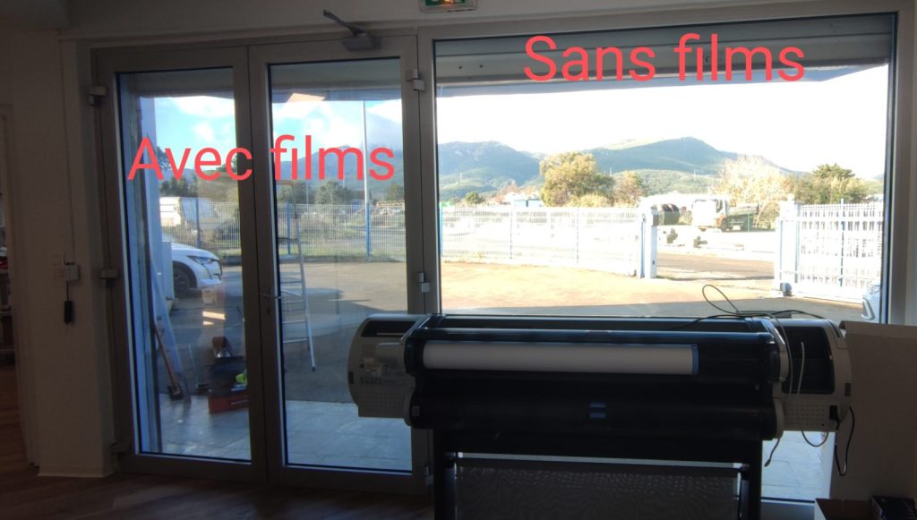 Vue intérieure montrant l'efficacité des films anti-UV contre la chaleur à Bastia par Caps-2B