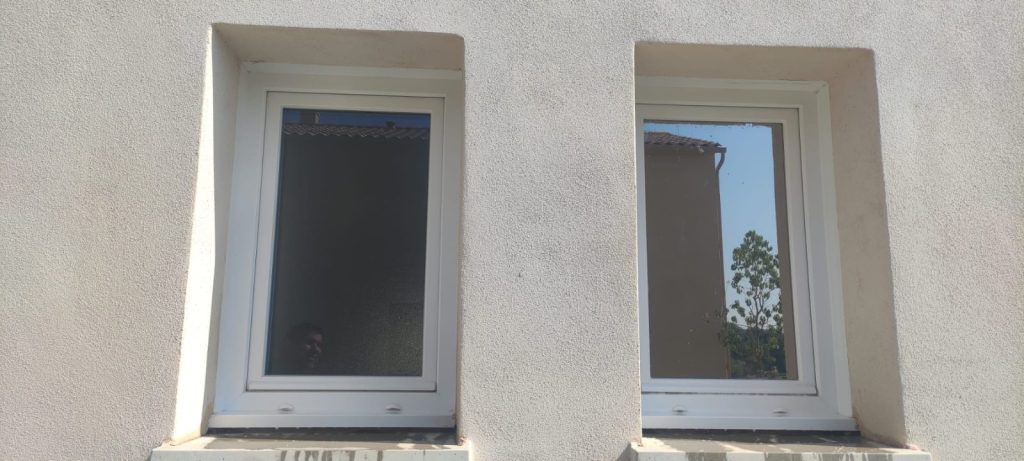 comparaison avant apres fenetre filmee et non filmee film solaire exterieur Vescovato